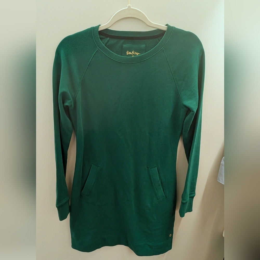 Lilly Pulitzer Green Long Sleeve Sweater Dress